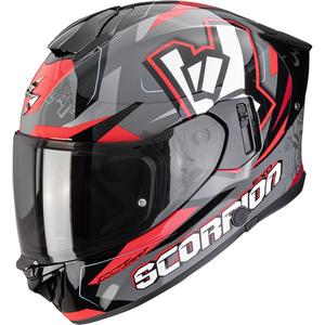 Casco integrale da moto Scorpion EXO-530 Air Rok grigio-nero-rosso
