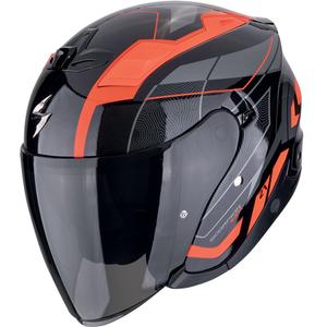 Casco da moto aperto Scorpion EXO-Z1 VUE nero-rosso