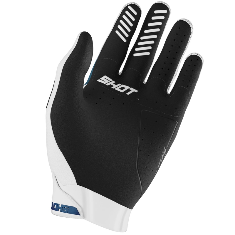 Guanti da motocross Shot Race Evo blu petrolio