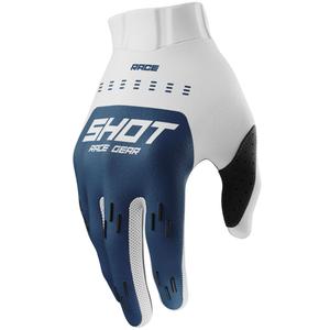 Guanti da motocross Shot Race Evo blu petrolio