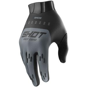 Guanti da motocross Shot Race Evo nero-grigio