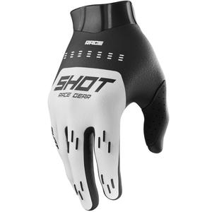 Guanti da motocross Shot Race Evo bianchi