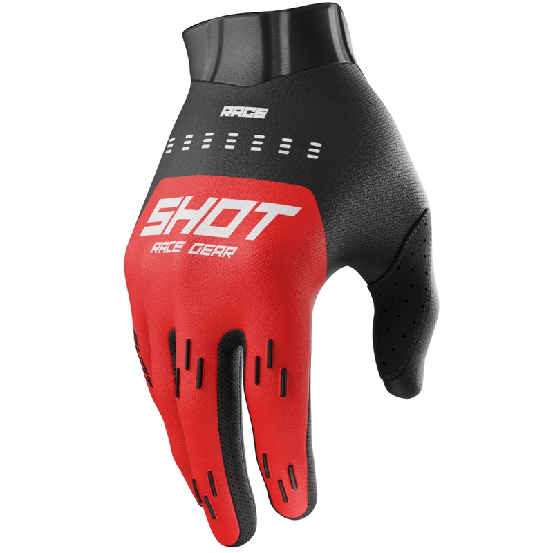 Guanti da motocross Shot Race Evo rossi