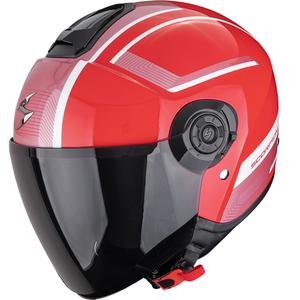 Casco da moto jet Scorpion EXO-CITY II Cosmos rosso-argento