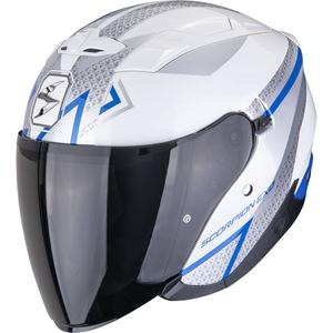 Casco da moto aperto Scorpion EXO-230 Loop bianco-blu