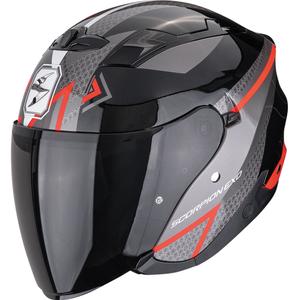Casco da moto aperto Scorpion EXO-230 Loop nero metallizzato-rosso