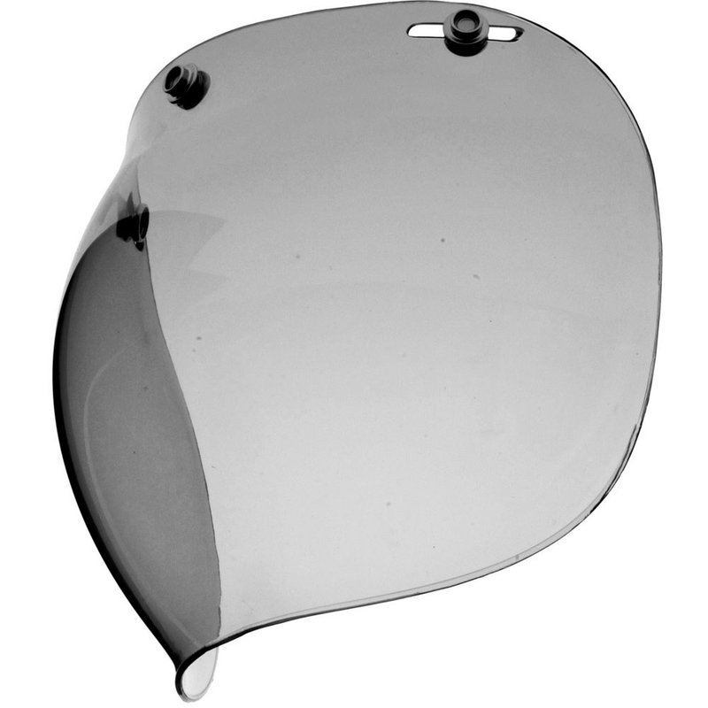 Visiera Nox Bubble per caschi da moto jet, parzialmente fumé