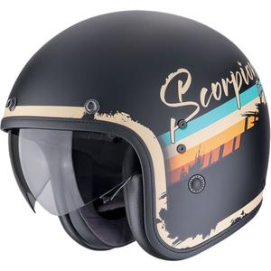 Casco moto aperto Scorpion Belfast Evo ADONIS nero opaco-beige