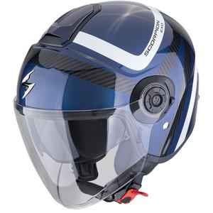Casco moto aperto Scorpion EXO-CITY II RIVA blu-nero