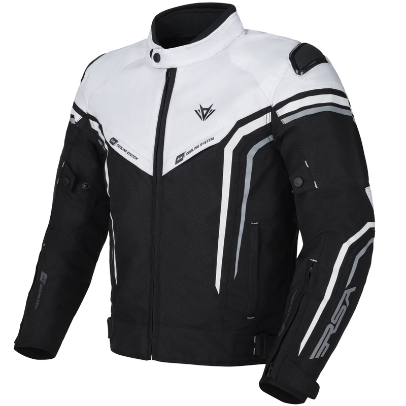 Giacca da moto RSA Compact 2 EVO nero-grigio-bianco