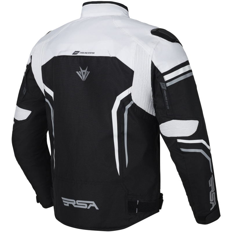 Giacca da moto RSA Compact 2 EVO nero-grigio-bianco