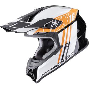 Casco da motocross Scorpion VX-16 EVO Air Lignes nero-arancione