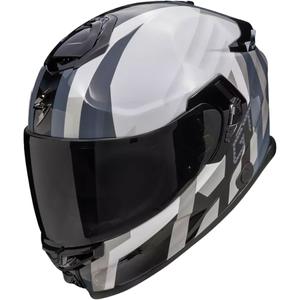 Casco moto integrale Scorpion EXO-GT SP AIR TOURADVEN bianco perla-argento