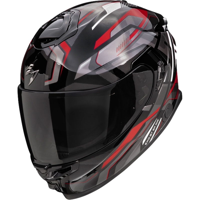 Casco moto integrale Scorpion EXO-GT SP Air Augusta nero-grigio-rosso Saldi