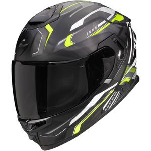 Casco moto integrale Scorpion EXO-GT SP Air Augusta nero-grigio-giallo fluo