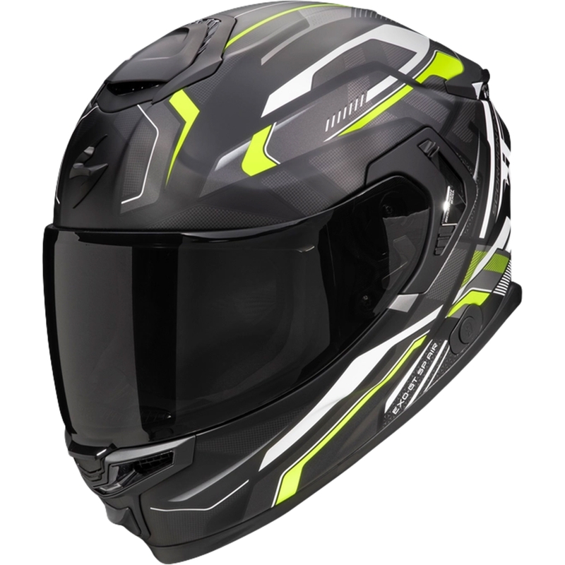 Casco moto integrale Scorpion EXO-GT SP Air Augusta nero-grigio-giallo fluo Saldi