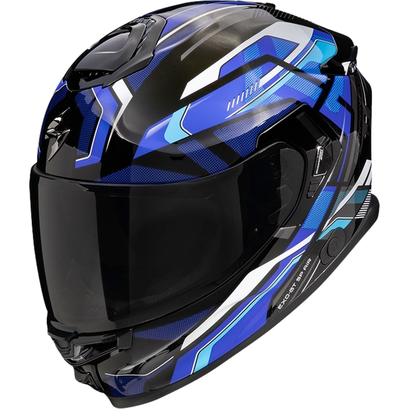Casco moto integrale Scorpion EXO-GT SP Air Augusta nero-grigio-blu Saldi