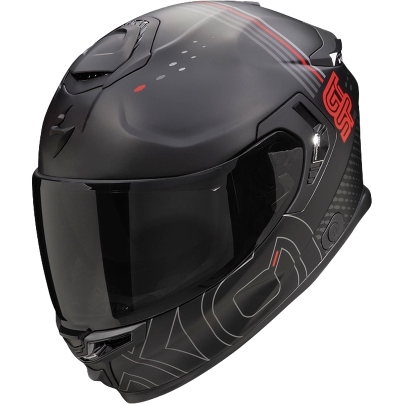 Casco moto integrale Scorpion EXO-GT SP AIR TECHLANE nero-grigio-rosso Saldi