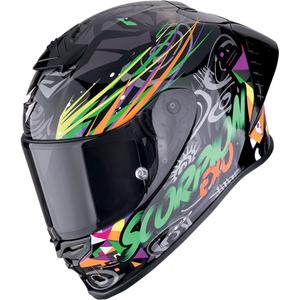 Casco moto integrale Scorpion EXO-R1 EVO II AIR SAVAGE nero-verde-arancio