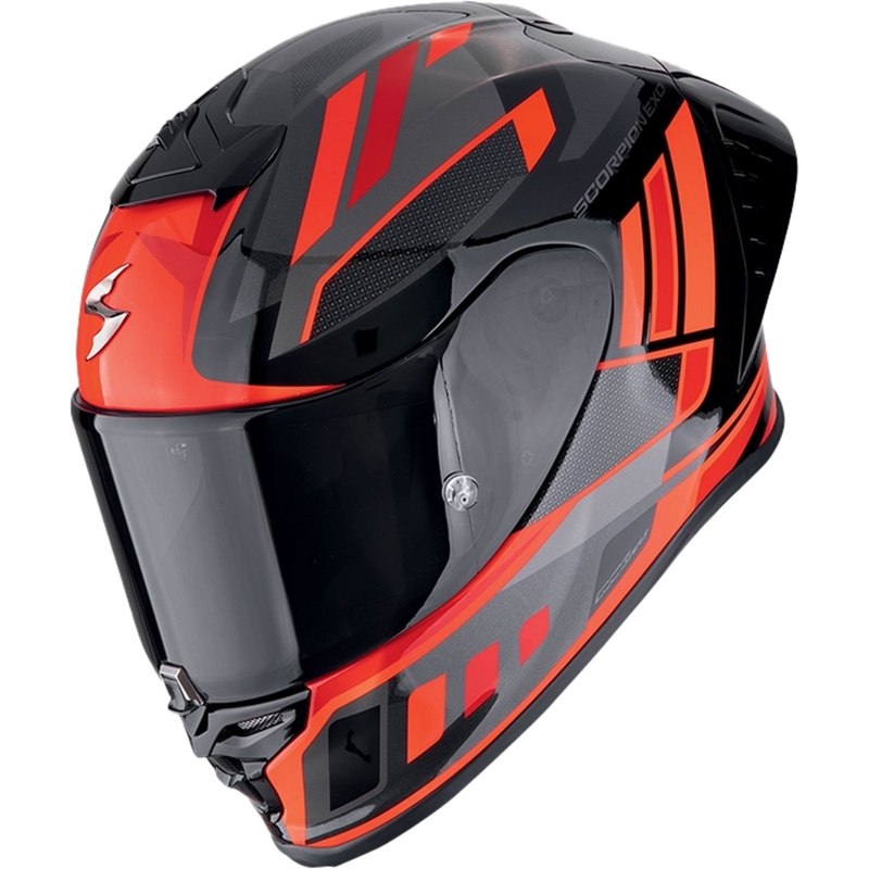 Casco moto integrale Scorpion EXO-R1 EVO II AIR VITAL nero-argento-rosso