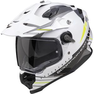 Casco enduro Scorpion ADF-9000 Air Feat bianco-nero-giallo fluo