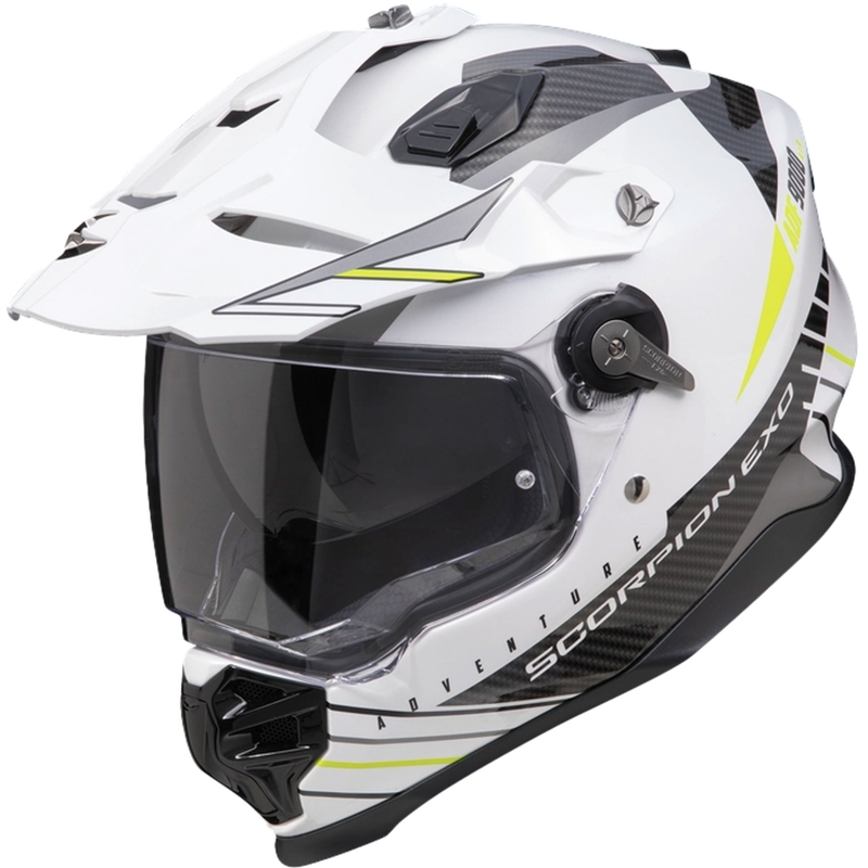 Casco enduro Scorpion ADF-9000 Air Feat bianco-nero-giallo fluo
