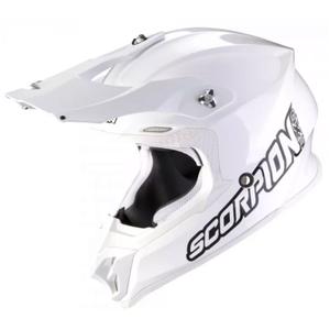 Casco da motocross Scorpion VX-16 EVO AIR Bianco pieno