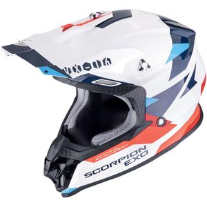 Casco da motocross Scorpion VX-16 EVO AIR ROD bianco-rosso-blu