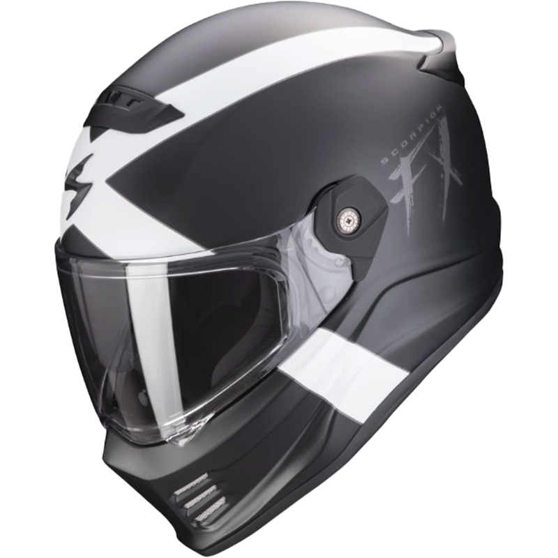 Casco moto SCORPION COVERT FX GALLUS bianco e nero