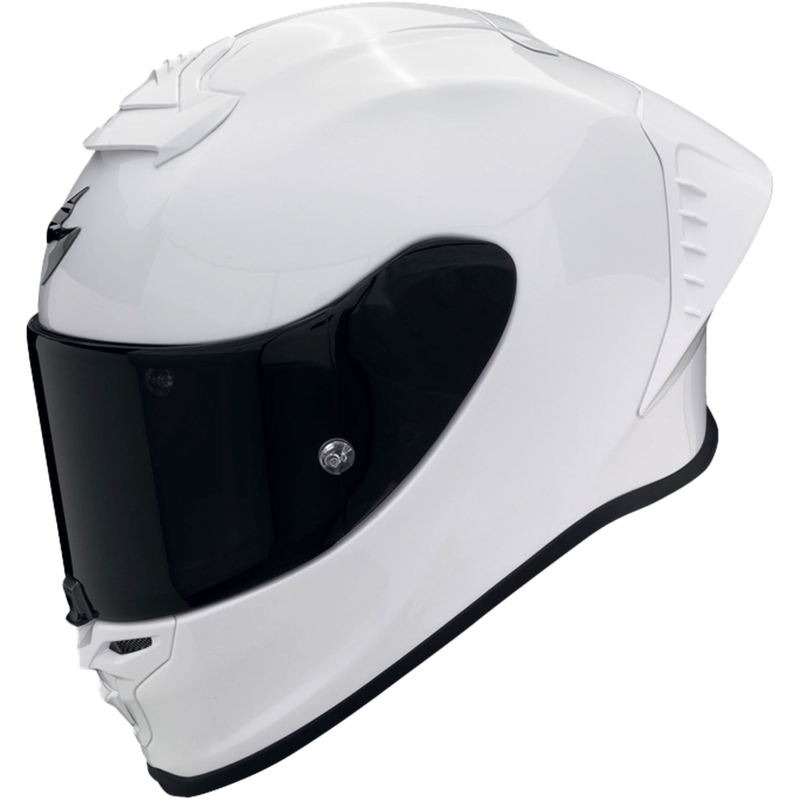 Casco moto integrale Scorpion EXO-R1 EVO AIR FIM Racing #1 Solido bianco perla