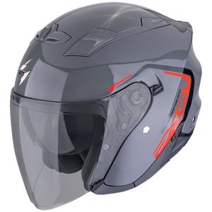 Casco moto aperto SCORPION EXO-230 CIT-E grigio-rosso