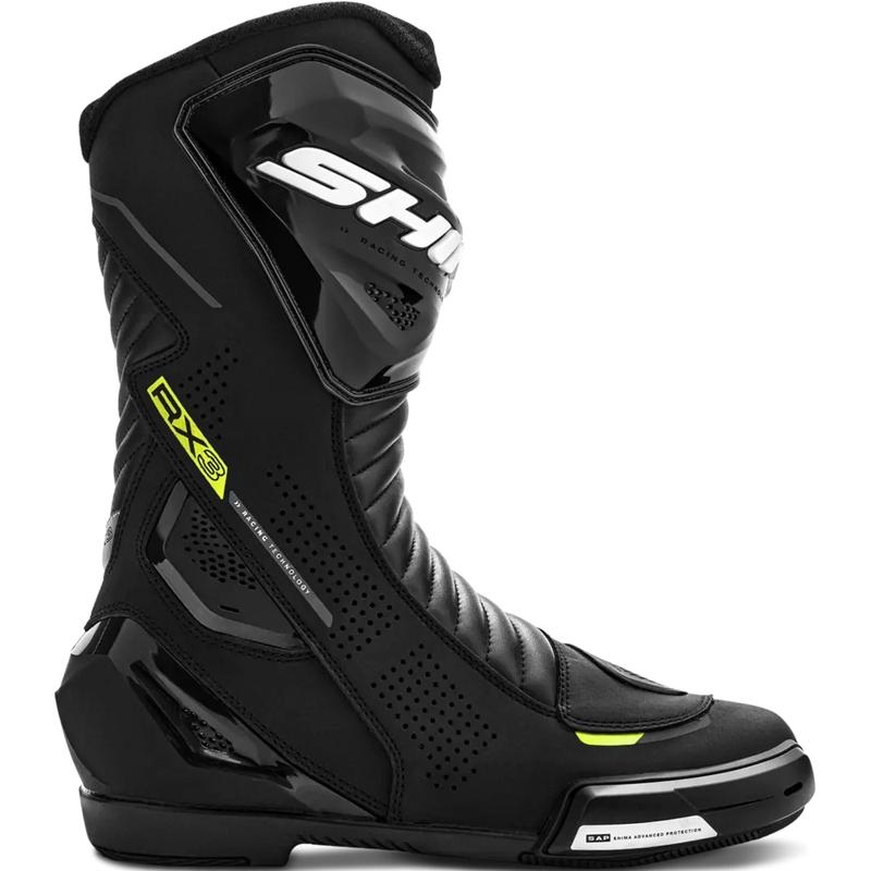 Stivali da moto Shima RX-3 nero-giallo fluo