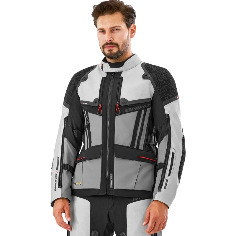 Giacca da moto Shima Tracker grigio chiaro