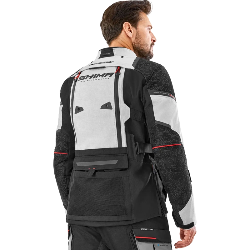 Giacca da moto Shima Tracker grigio chiaro