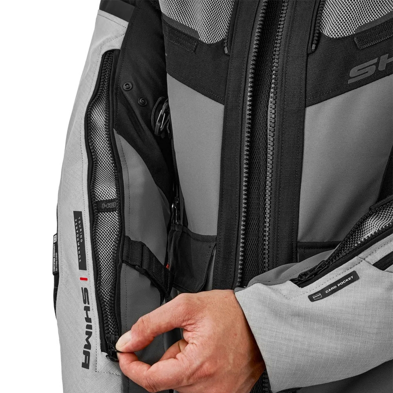 Giacca da moto Shima Tracker grigio chiaro
