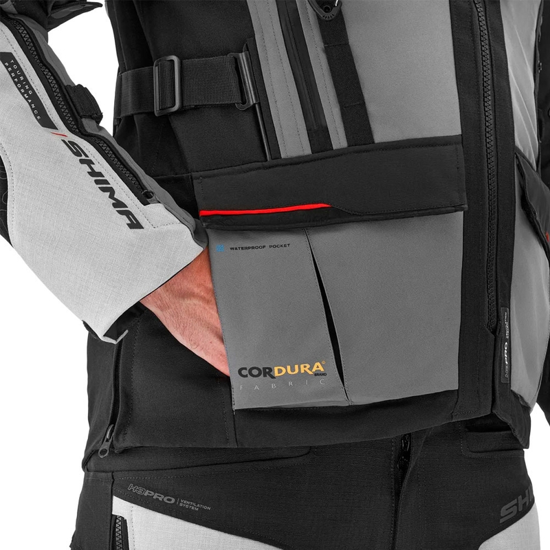 Giacca da moto Shima Tracker grigio chiaro