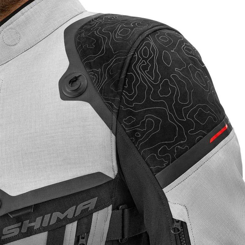 Giacca da moto Shima Tracker grigio chiaro