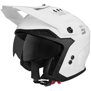 Casco da moto aperto Shot Drop Solid bianco lucido