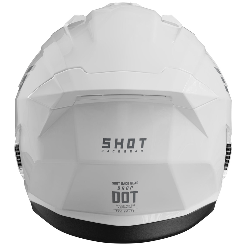 Casco da moto aperto Shot Drop Solid bianco lucido