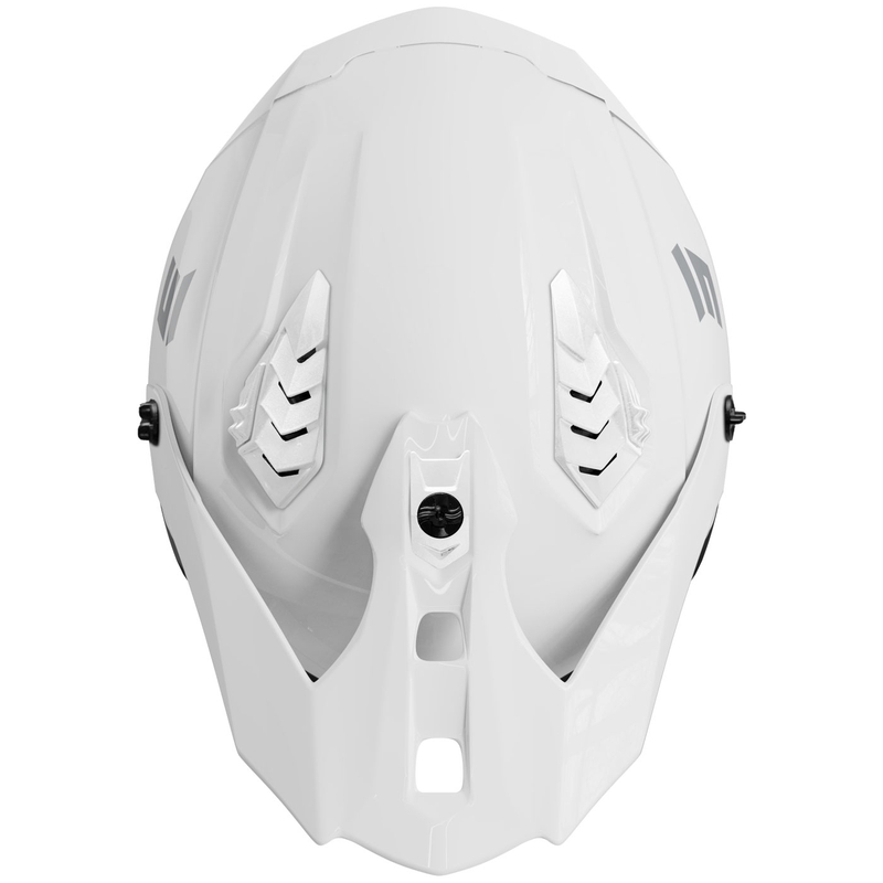 Casco da moto aperto Shot Drop Solid bianco lucido