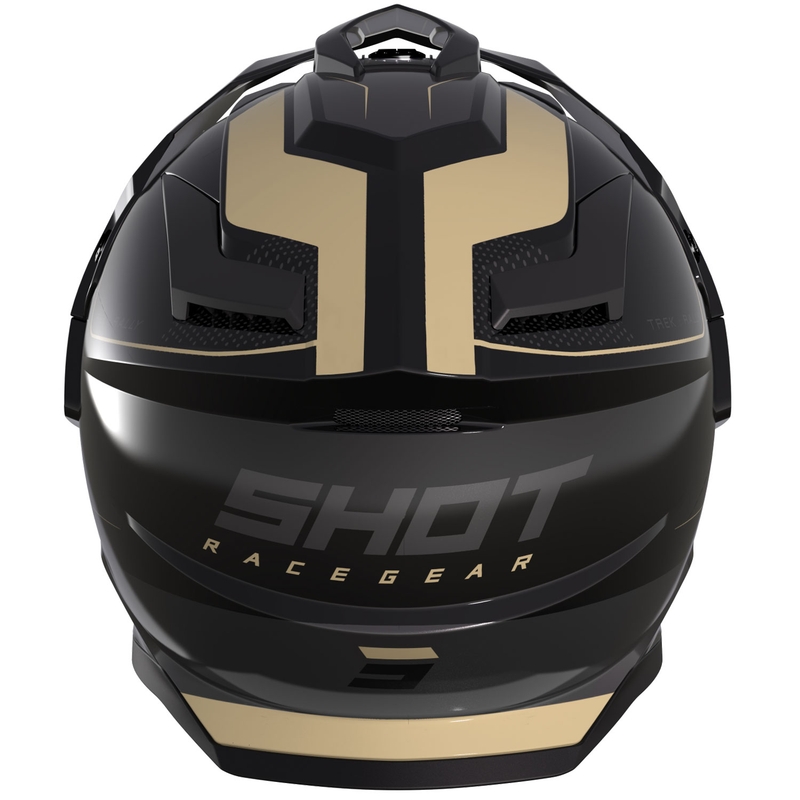 Casco da moto enduro Shot Trek Max Vision Rally nero-sabbia lucido