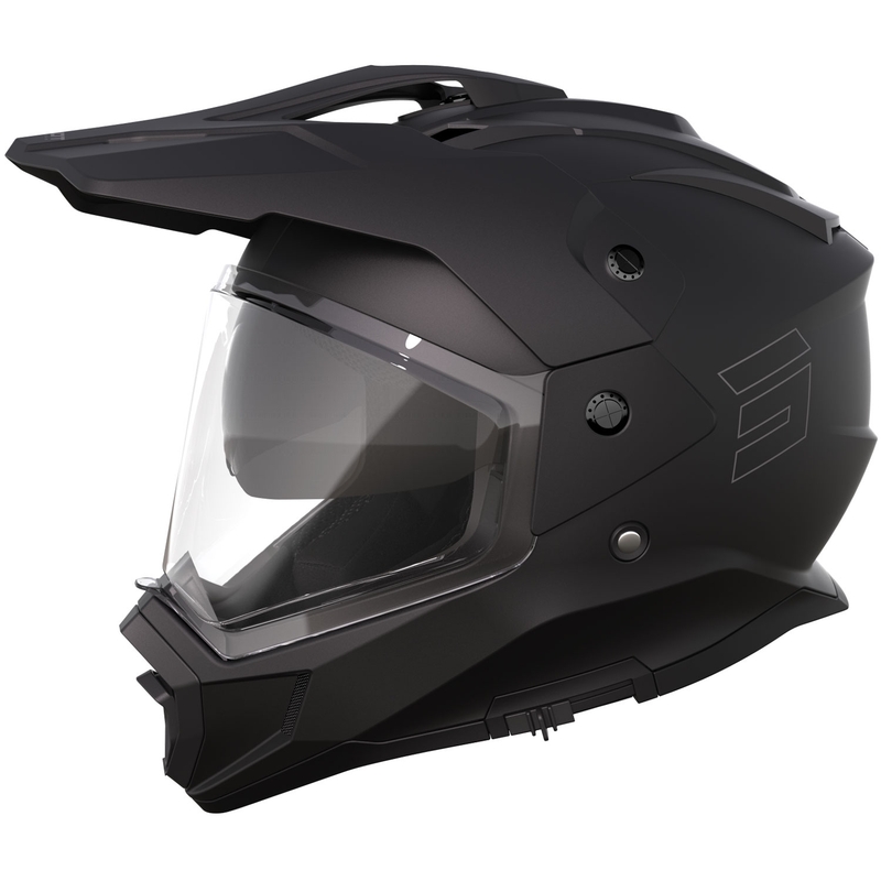 Casco da moto enduro Shot Trek Max Vision Solid nero opaco