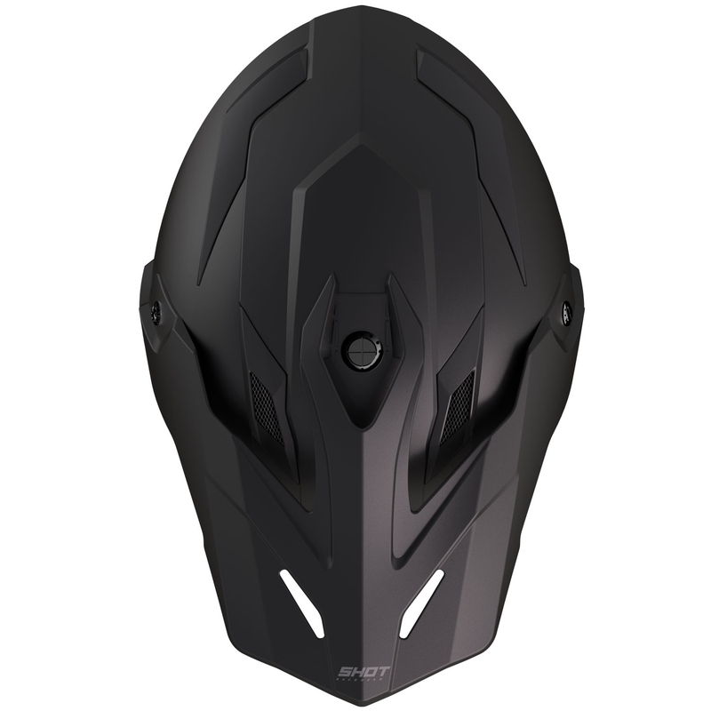 Casco da moto enduro Shot Trek Max Vision Solid nero opaco