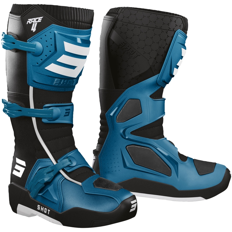 Stivali da motocross Shot Race 4 blu
