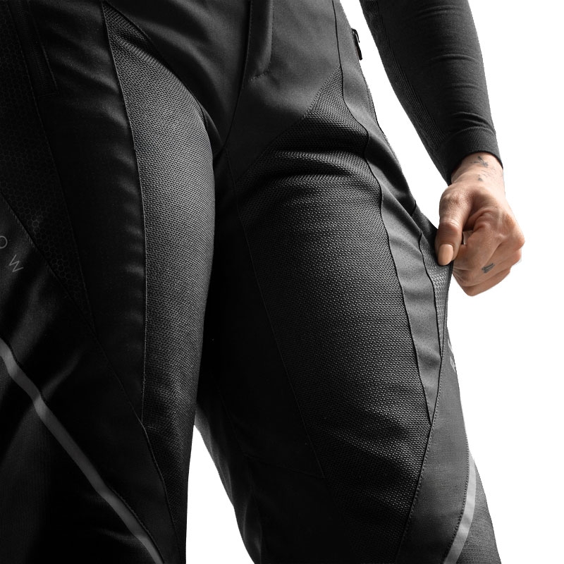 Pantaloni moto da donna estesi Rebelhorn Hiflow V neri