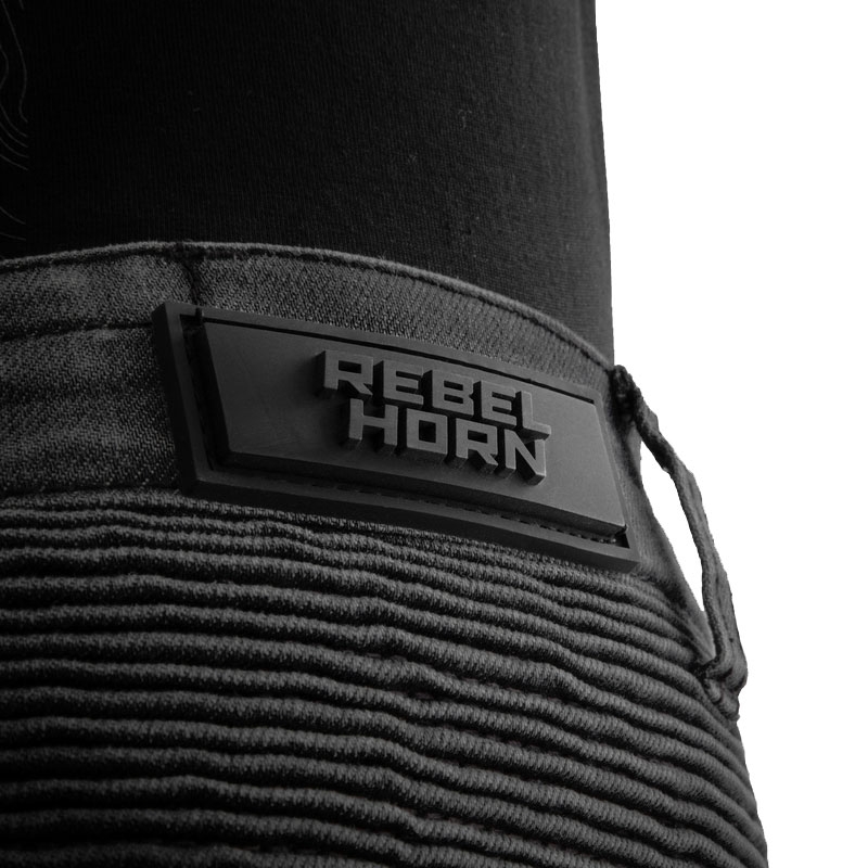 Jeans moto allungati Rebelhorn Revolt Monolayer neri