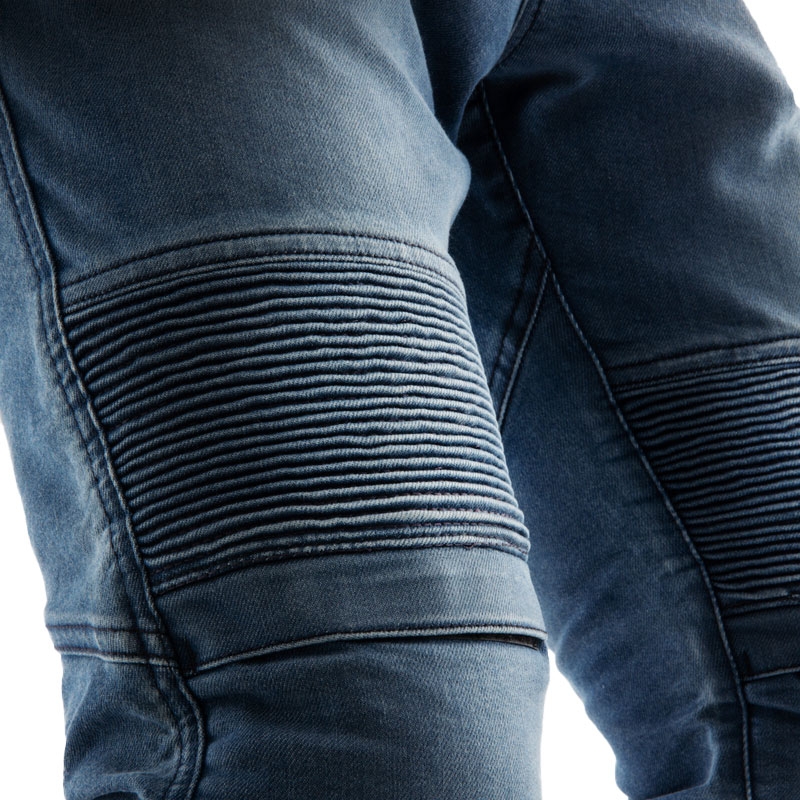 Jeans da motociclista Rebelhorn Revolt Monolayer blu lavato