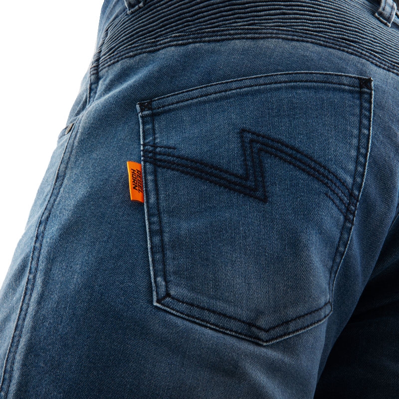 Jeans da motociclista Rebelhorn Revolt Monolayer blu lavato