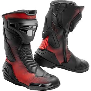 Stivali moto Rebelhorn GTR nero-rosso fluo