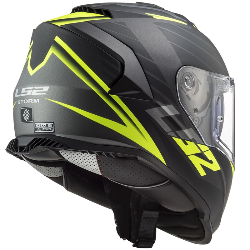 Casco integrale da moto LS2 FF800 Storm II Nerve nero-giallo fluo